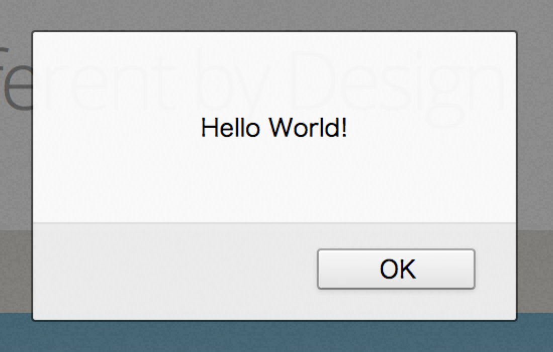 Alert Hello World